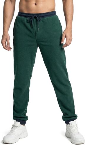 Men’s Polar Fleece Jogger Pants, 100% Polyester Warm Lounge Sweatpants with Drawstring in Saudi Arabia