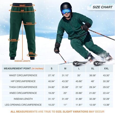 Men’s Polar Fleece Jogger Pants, 100% Polyester Warm Lounge Sweatpants with Drawstring in Saudi Arabia