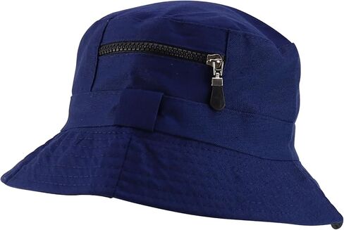 Trendy Apparel Shop Outdoor Short Brim Bucket Hat with Zip Pockets in Saudi Arabia