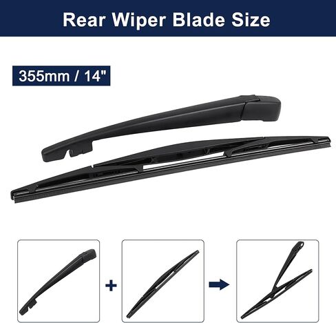X AUTOHAUX Rear Windshield Wiper Blade Arm Set for Honda CR-V 2007 2008 20009 2010 2011 in Saudi Arabia