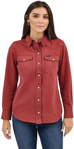 قميص Wrangler النسائي القديم باللون العنابي in Saudi Arabia