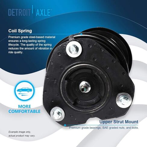 Detroit Axle - Front Left Strut for 2009-2014 Nissan Maxima, Complete Strut with Coil Spring Assembly 2010 2011 2012 2013 Replacement in Saudi Arabia