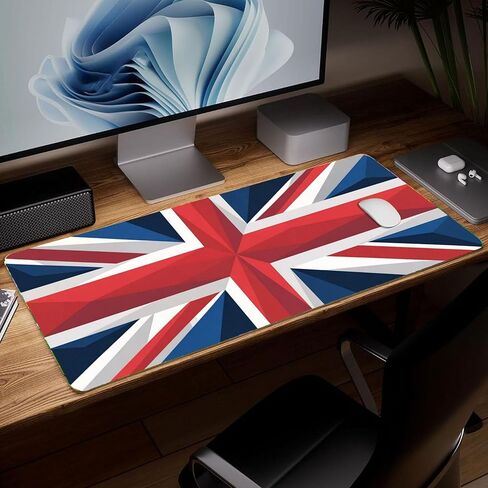 Leather National Flag Desk Pad, Colorful Art Mouse Pad Large Computer Keyboard Gaming Mousepad Waterproof Desktop Protector & Cover, Decorative PU Leather Laptop Mouse Mat Decor 10 x 25.6 inch C99 in Saudi Arabia