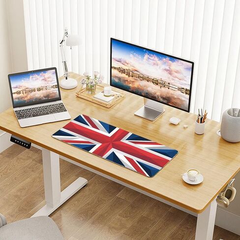 Leather National Flag Desk Pad, Colorful Art Mouse Pad Large Computer Keyboard Gaming Mousepad Waterproof Desktop Protector & Cover, Decorative PU Leather Laptop Mouse Mat Decor 10 x 25.6 inch C99 in Saudi Arabia