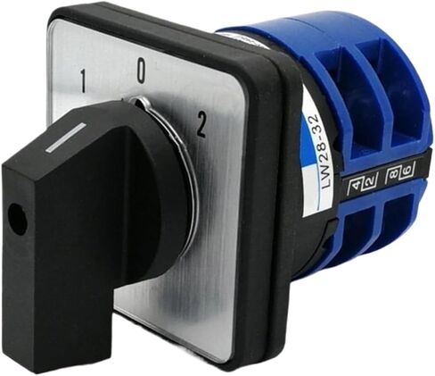 Electric 2/3/4 Position 8 Terminals Rotary Cam Changeover Switch 500V 32A LW28-32 Knob(1234) in Kuwait