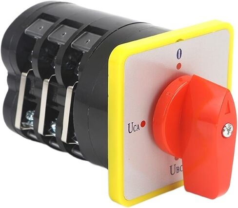 1PCS LW5D-16/YH3.3 Three-Phase 16A 3 Pole Voltmeter Conversion Rotary 0-UAB-UBC-UCA 4 Positions Changeover Cam Switch in Kuwait