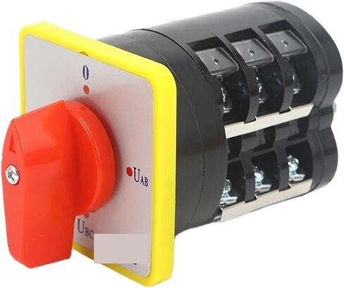 1PCS LW5D-16/YH3.3 Three-Phase 16A 3 Pole Voltmeter Conversion Rotary 0-UAB-UBC-UCA 4 Positions Changeover Cam Switch in Kuwait