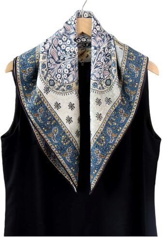 Women's Silk Wool Blend Square Scarf 26"x26" Lightweight Printed Warm Scarves in Saudi Arabia