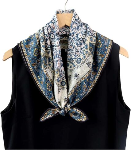 Women's Silk Wool Blend Square Scarf 26"x26" Lightweight Printed Warm Scarves in Saudi Arabia