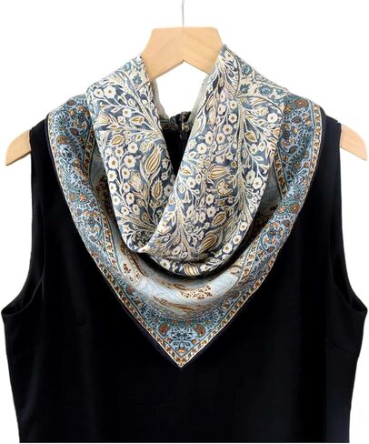 Women's Silk Wool Blend Square Scarf 26"x26" Lightweight Printed Warm Scarves in Saudi Arabia