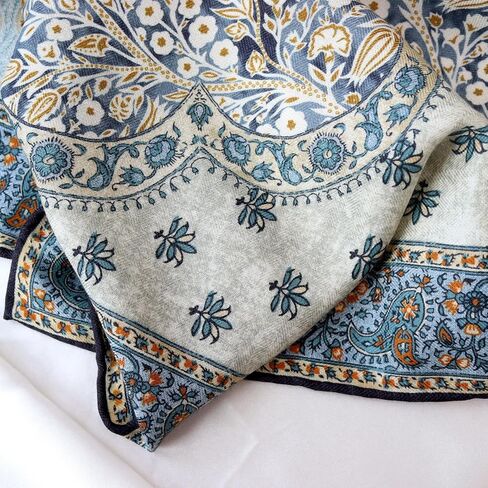 Women's Silk Wool Blend Square Scarf 26"x26" Lightweight Printed Warm Scarves in Saudi Arabia