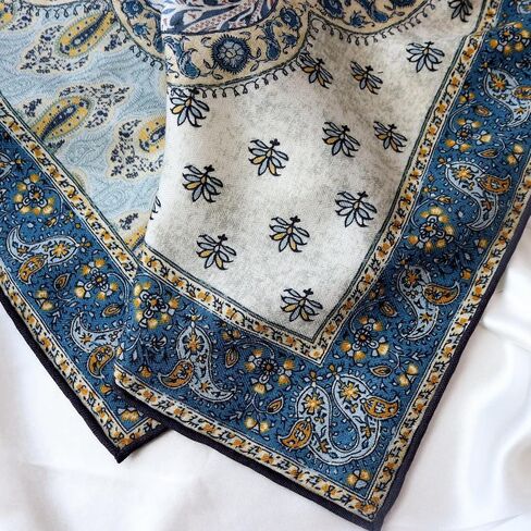 Women's Silk Wool Blend Square Scarf 26"x26" Lightweight Printed Warm Scarves in Saudi Arabia