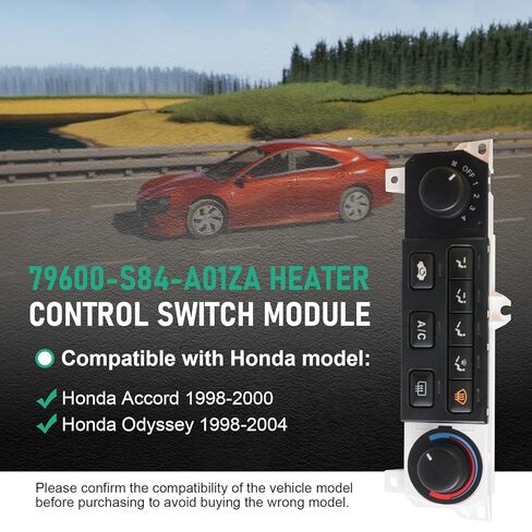 79600-S84-A01ZA وحدة التحكم في سخان A/C متوافقة مع Honda Accord 1998-2000 وهوندا أوديسي 1998-2004 استبدال لوحة التحكم في المناخ 79600S84A01ZA 599-268 in Saudi Arabia
