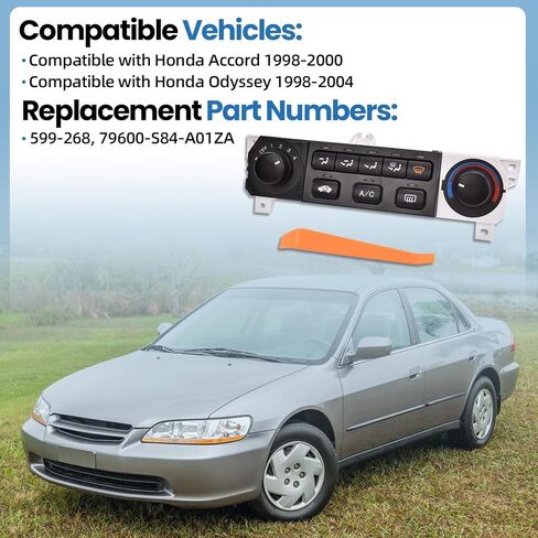 599-268 A/C Heater Climate Control Module Compatible with Honda Accord 1998-2000 and for Honda Odyssey 1998-2004 Replacement Part Number: 79600-S84-A01ZA in Kuwait