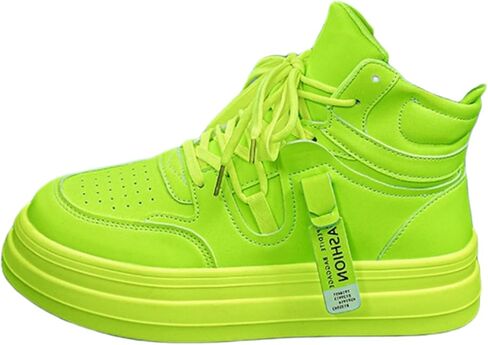 Men's High Top Boots Sneakers - Fashion Lace-Up Boots,Casual Skate Shoes, Lightweight Breathable Streetwear for Comfortable Non-Slip Walking in Kuwait