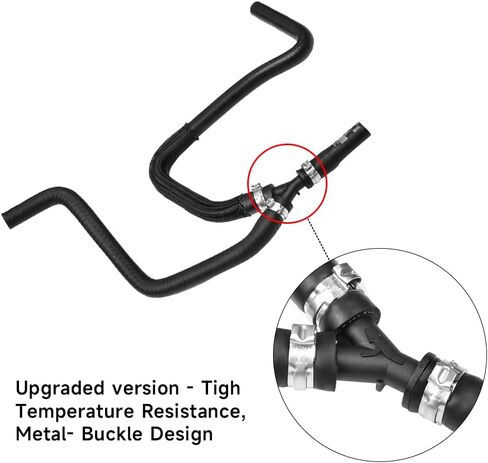 22908202 New Model Snap-on Upper Radiator Tank Inlet Hose Reservoir Hose for Cadillac ATS/CTS 2.0 2013-2018, Chevrolet 2016-2018 Camaro 4 Cyl 2.0L - Engine Coolant Overflow Recovery Tank Hose 84727330 in Saudi Arabia