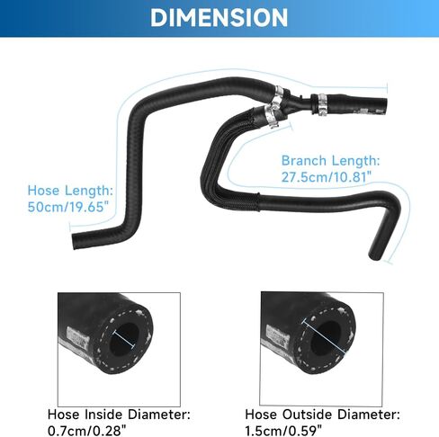 22908202 New Model Snap-on Upper Radiator Tank Inlet Hose Reservoir Hose for Cadillac ATS/CTS 2.0 2013-2018, Chevrolet 2016-2018 Camaro 4 Cyl 2.0L - Engine Coolant Overflow Recovery Tank Hose 84727330 in Saudi Arabia