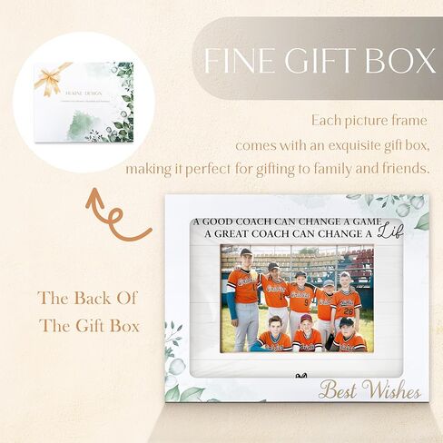 Coach Gift Picture Frame 5x7, Coaches Appreciation Gifts, Best Coaches Gifts, A Good Coach Can Change A Game Picture Photo Frames for Tabletop Desk Decor in Kuwait