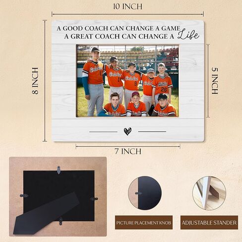 Coach Gift Picture Frame 5x7, Coaches Appreciation Gifts, Best Coaches Gifts, A Good Coach Can Change A Game Picture Photo Frames for Tabletop Desk Decor in Kuwait