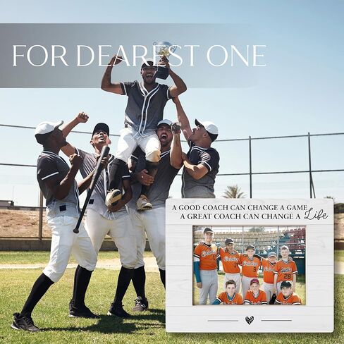 Coach Gift Picture Frame 5x7, Coaches Appreciation Gifts, Best Coaches Gifts, A Good Coach Can Change A Game Picture Photo Frames for Tabletop Desk Decor in Kuwait