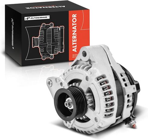 A-Premium Alternator Compatible with Lexus LS430 2004 2005 2006 V8 4.3L, GS430 2006 2007 V8 4.3L, 12V 130A 6-Groove Pulley Clockwise, Replace# 27060-50340, 2706050340 in Saudi Arabia