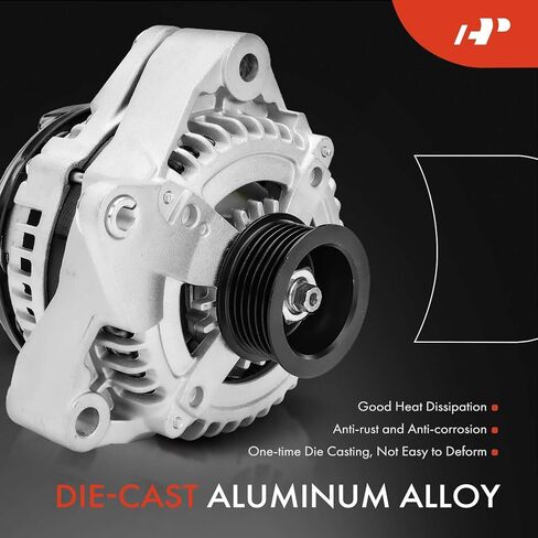 A-Premium Alternator Compatible with Lexus LS430 2004 2005 2006 V8 4.3L, GS430 2006 2007 V8 4.3L, 12V 130A 6-Groove Pulley Clockwise, Replace# 27060-50340, 2706050340 in Saudi Arabia