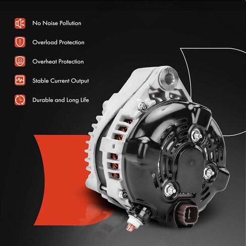 A-Premium Alternator Compatible with Lexus LS430 2004 2005 2006 V8 4.3L, GS430 2006 2007 V8 4.3L, 12V 130A 6-Groove Pulley Clockwise, Replace# 27060-50340, 2706050340 in Saudi Arabia