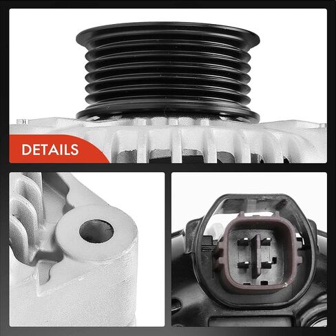 A-Premium Alternator Compatible with Lexus LS430 2004 2005 2006 V8 4.3L, GS430 2006 2007 V8 4.3L, 12V 130A 6-Groove Pulley Clockwise, Replace# 27060-50340, 2706050340 in Saudi Arabia
