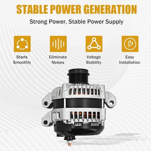 300 Amp 14V Alternator Compatible with Dodge Charger/Challenger 2011-2016 for Chrysler 300 2011-2016, for Durango 2011-2016, for Jeep Grand Cherokee 2011-2016, for Ram 1500 2016 in Kuwait