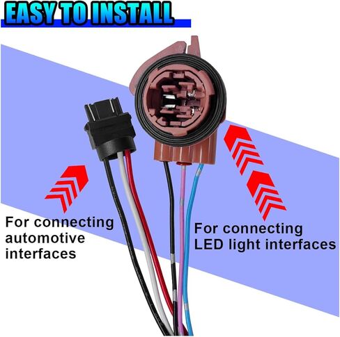 قطعتان من وحدة فك ترميز مقاومة LED للسيارة 3157 4157، مقاومات تحميل ضوء الفرامل 50 وات 6 أوم لإصلاح الفلاش الفائق، محول تسخير مصابيح الضباب ثنائي الفتيل للتحويل الخلفي LED ضوء إشارة الانعطاف (أسود) in Kuwait