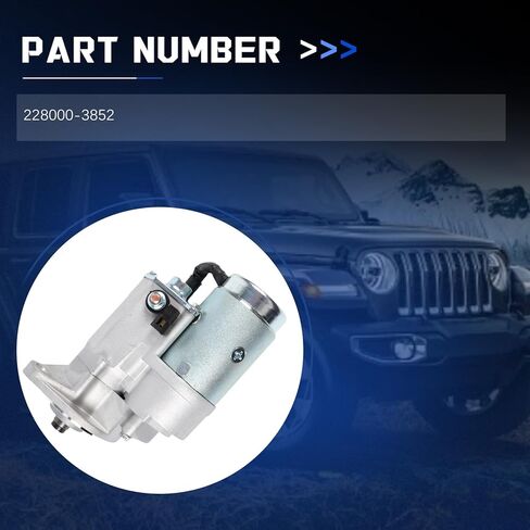 228000-3852 410-52387 12V 2.0KW 9T Starter Motor for John Deere Excavator 27C 35C 50C Isuzu 8971128650, 8971128651 ND228000-5382 8971353432 8971353430 8971128652 in Saudi Arabia