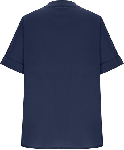 Summer Tops for Women 2026 Retro Embroidered V Neck Short Sleeve Shirts Summer Linen Blouses Beach Vacation Clothes in Saudi Arabia
