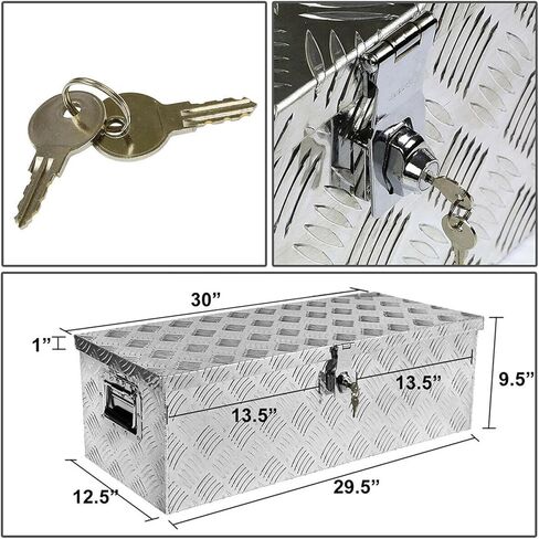 صندوق أدوات شاحنة من الألومنيوم مقاس 30 بوصة من labwork مع قفل لتخزين مقطورة صغيرة RV مسطحة in Kuwait