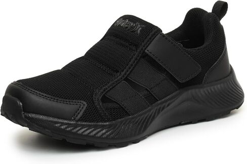 Hurley Kids Sheen Slip-On Sneakers – Boys & Girls Lightweight Running & School Shoes with Hook-and-Loop Strap, Breathable Mesh & Cushioned Insole – Everyday Athletic Shoe for Boys & Girls in Saudi Arabia