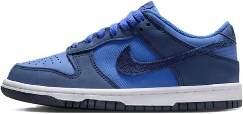 Nike Dunk Low SE Big Kids' Shoes (Comet Blue/White/White/Midnight Navy) in Saudi Arabia