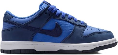 Nike Dunk Low SE Big Kids' Shoes (Comet Blue/White/White/Midnight Navy) in Saudi Arabia