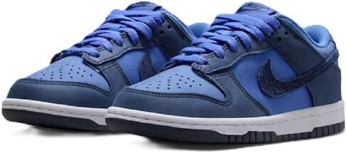 Nike Dunk Low SE Big Kids' Shoes (Comet Blue/White/White/Midnight Navy) in Saudi Arabia