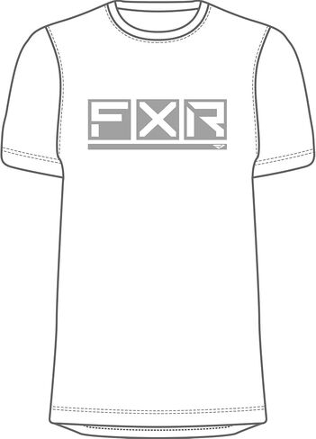 تي شيرت FXR رجالي Podium Premium أبيض/رمادي مزيج القطن طباعة الشاشة مقاس XX-Large in Saudi Arabia