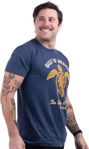 Be Salty and Resist T-Shirts for Men - FDT Gulf of Mexico Tshirt Playeras Golfo de Mexico Camiseta - (Navy,2XL) in Saudi Arabia