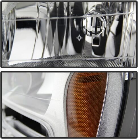 ACANII - For 2002-2009 Chevy Trailblazer 02-06 Ext w/Full Width Grille Bar Chrome Headlights Headlamps Pair Left+Right in Saudi Arabia