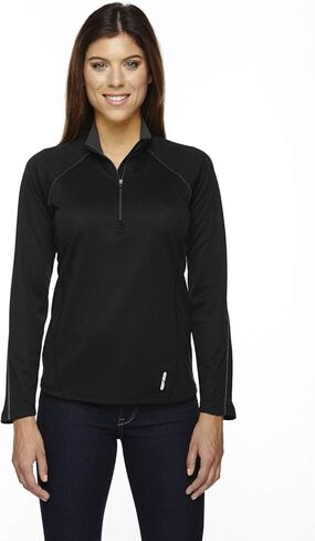 Ash City - North End North End Ladies Radar Half-Zip Performance Top, Small, Black 703 in Kuwait