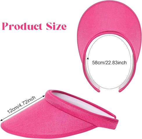 4 Pack Sun Visor Hats for Women, Wide Brim Clip On Visor for MAdjustable Headband for Sports, Golf, Tennis, Beach in Kuwait