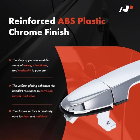 A-Premium Front Right Passenger Side Exterior Door Handle Compatible with Hyundai Santa Fe 2007-2012, Silver in Saudi Arabia