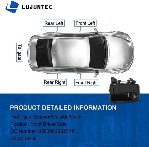 LUJUNTEC Exterior Door Handle Front Driver Side Replacement for1989-1994 for Geo Metro for Pontiac Firefly for Suzuki Swift Smooth Black in Saudi Arabia