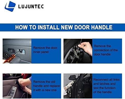 LUJUNTEC Exterior Door Handle Front Driver Side Replacement for1989-1994 for Geo Metro for Pontiac Firefly for Suzuki Swift Smooth Black in Saudi Arabia