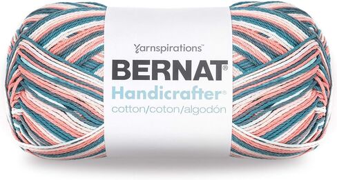 Bernat Handicrafter Cotton Yarn, Gauge 4 Medium Worsted, Creamsicle in Saudi Arabia