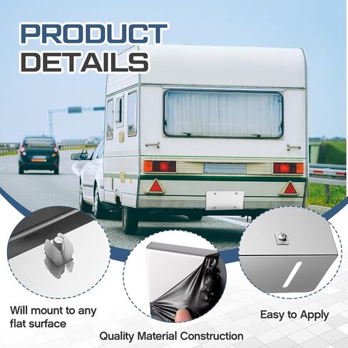 2 Pack Stainless Steel License Plate Frames, Flange Mount 1 Plate License Plates Frames for Car Bumper Wherever Needed Boxed in Design Includes Installation Accessories Auto Parts in Kuwait