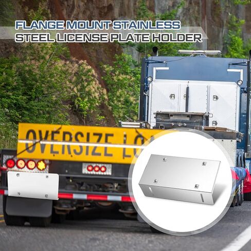 2 Pack Stainless Steel License Plate Frames, Flange Mount 1 Plate License Plates Frames for Car Bumper Wherever Needed Boxed in Design Includes Installation Accessories Auto Parts in Kuwait