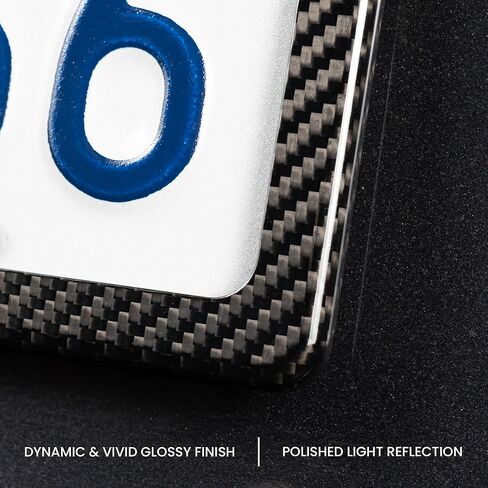 Real Carbon Fiber License Plate Frames (2 Pack) License Plate Frame, Slim Black Carbon Fiber Frames for Cars, Trucks, SUV in Kuwait