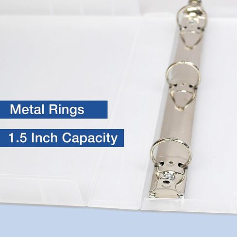 Unikeep 3 Ring Binder - Clear - Case View Binder - 1.5 Inch Spine - Metal Rings - with Clear Outer Overlay - 3 Pack of Binders in Kuwait